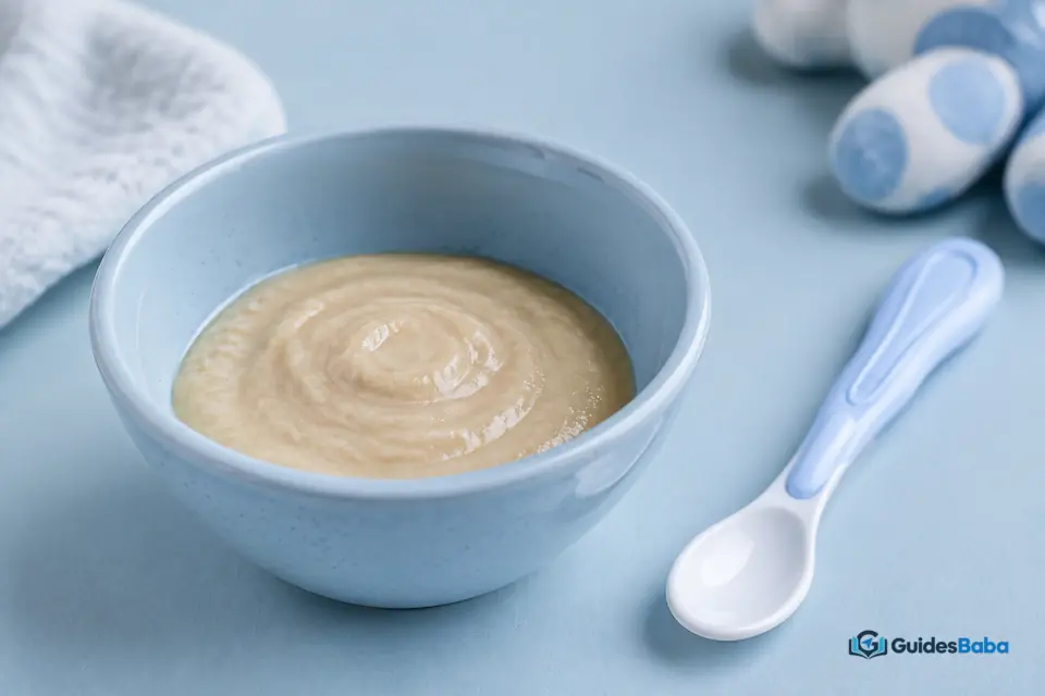 Smooth texture for a baby's first solid food