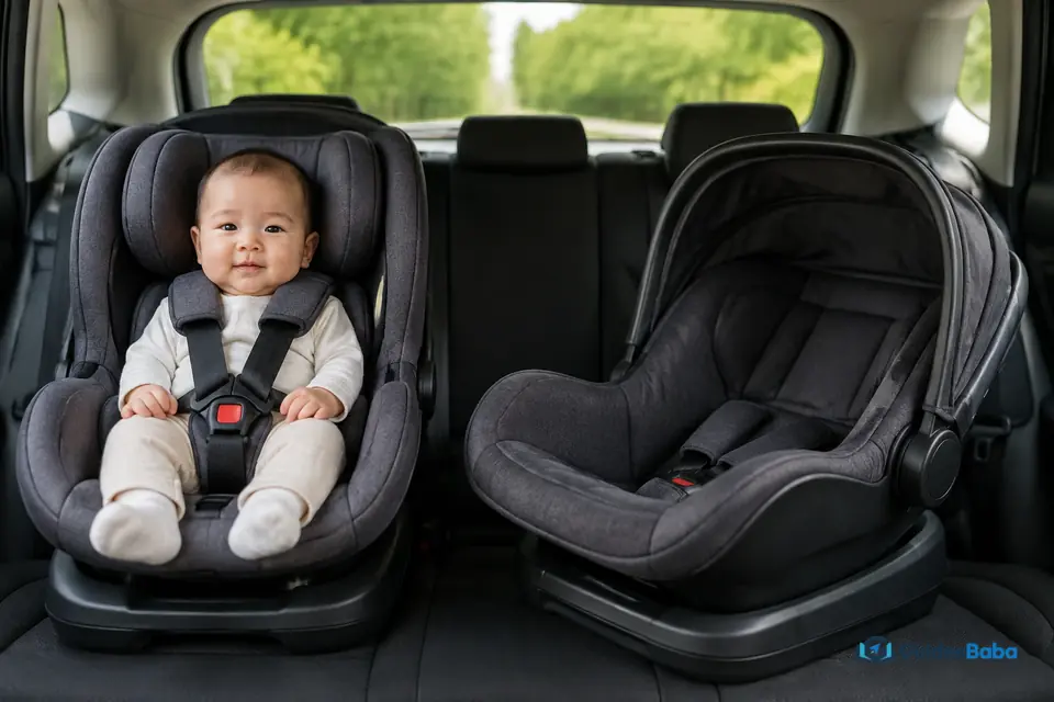 Safe upright seating for a baby's first meal