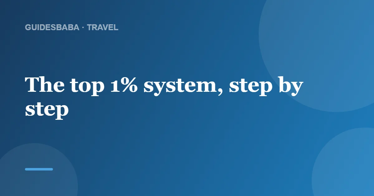 How to Be a Top 1% Student — GuidesBaba