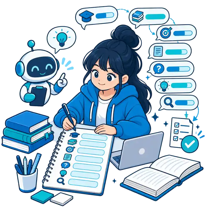 student writing the best ChatGPT study prompt