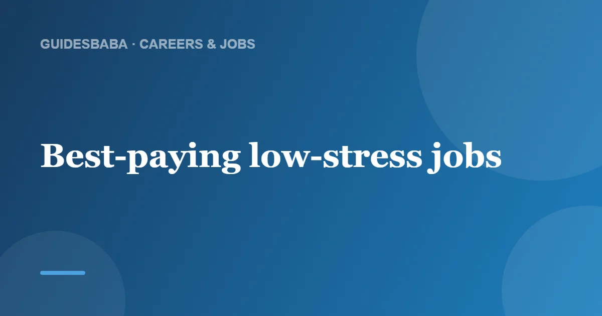 What Is the Best-Paying Lazy Job? — GuidesBaba