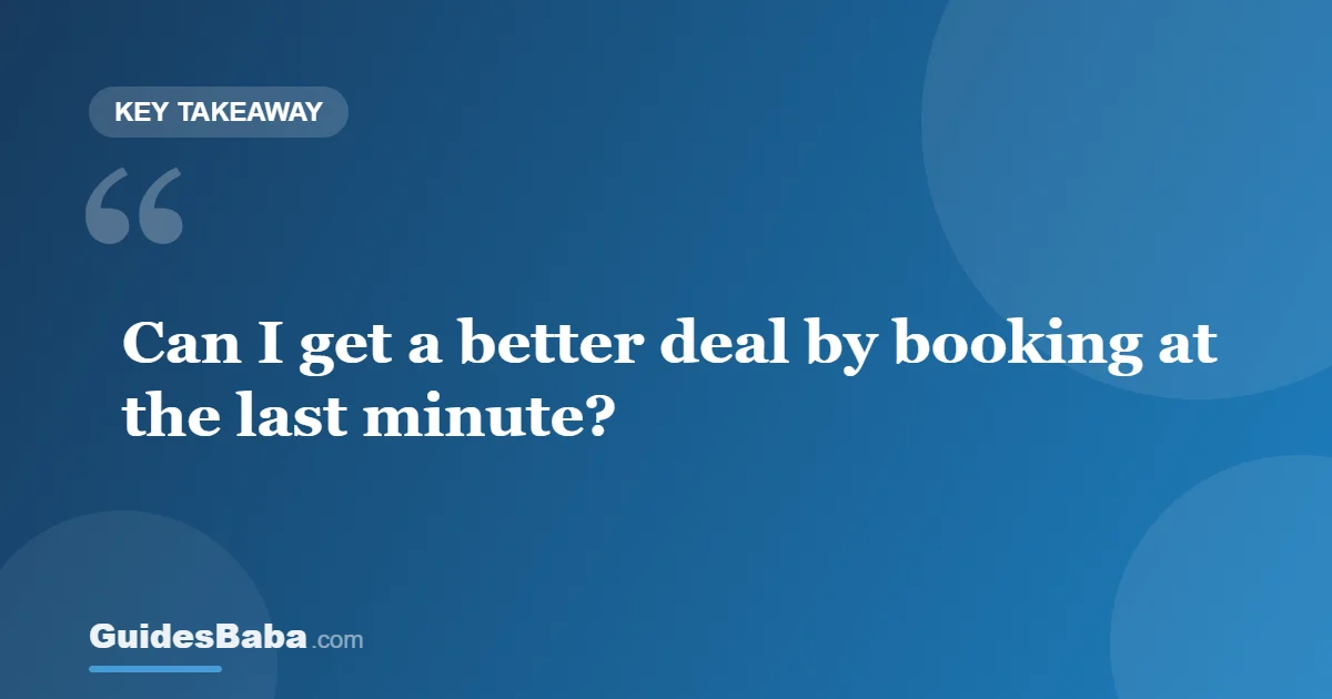 Can I Get a Better Cruise Deal Booking Last Minute? — GuidesBaba