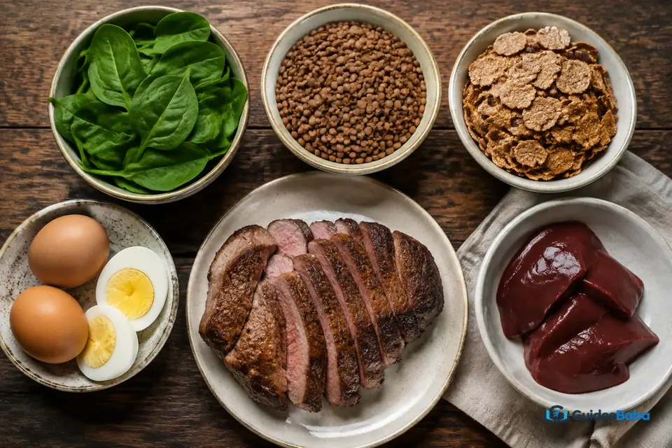 Iron and vitamin B12 foods for breastfeeding