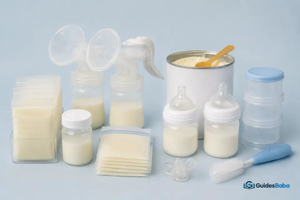 Breast pumping and milk storage supplies
