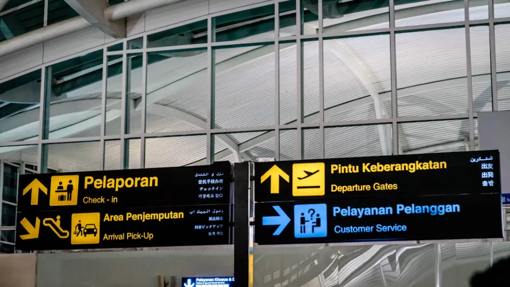 a sign with yellow text
