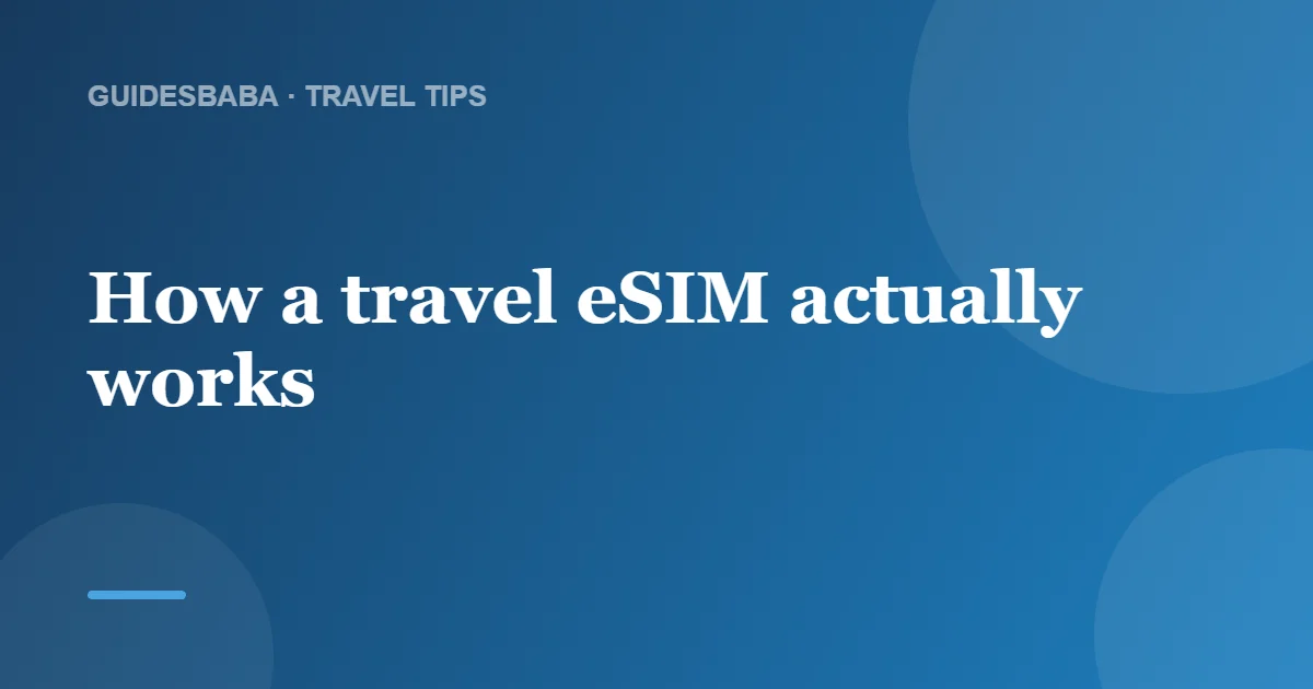 Do you need Wi-Fi to use a travel eSIM? — GuidesBaba