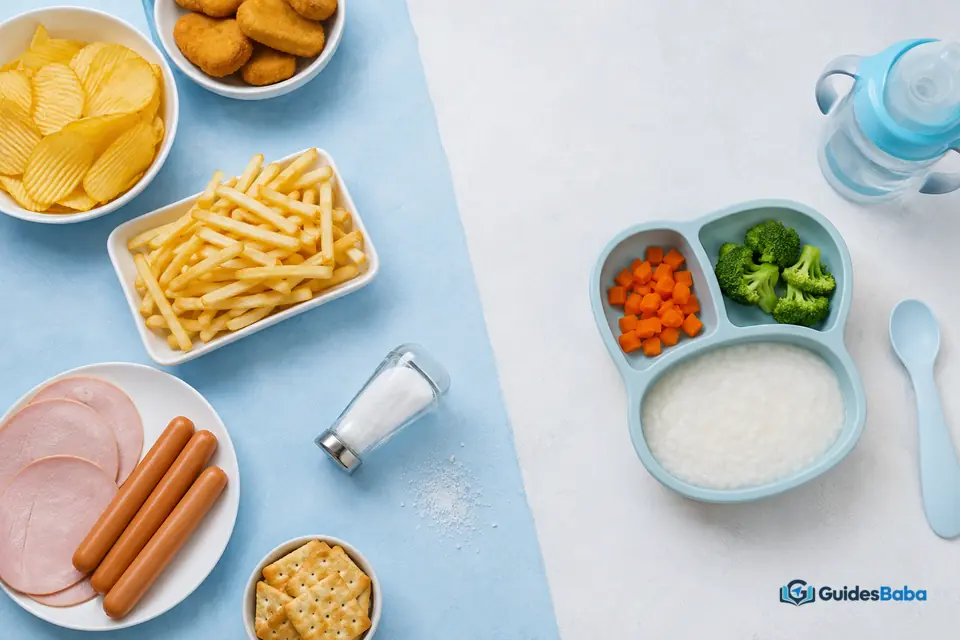 Salty processed foods babies should avoid