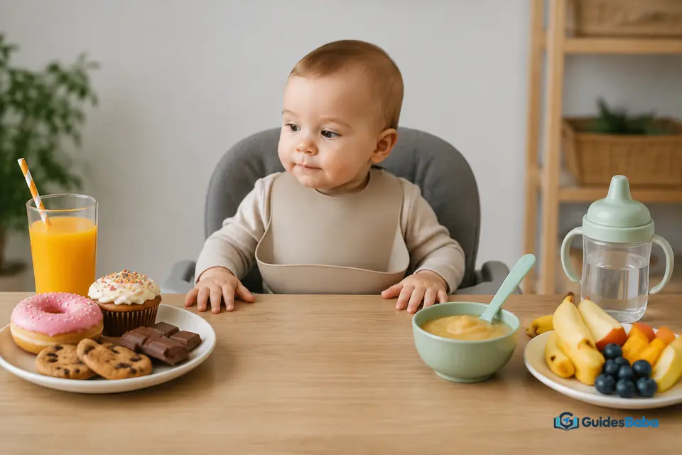 Sugary processed foods babies should avoid