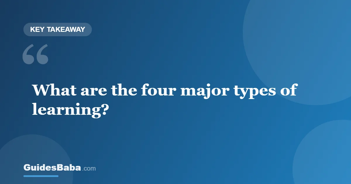 The 4 Major Types of Learning (The VARK Model) — GuidesBaba