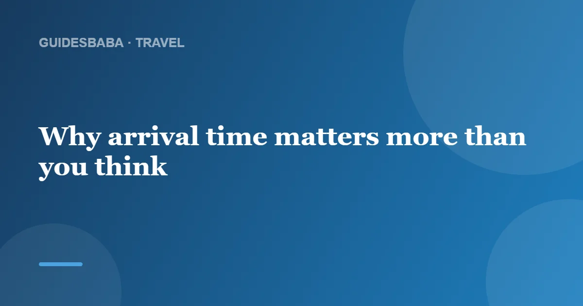 How Early Should You Arrive at the Airport? — GuidesBaba