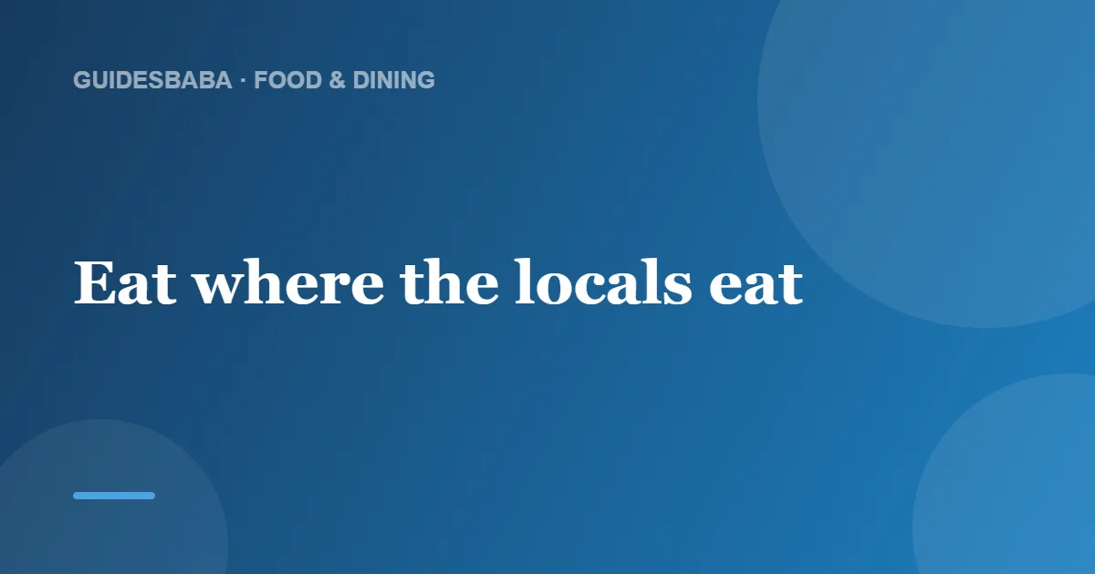 How to Eat Cheaply While Travelling — GuidesBaba