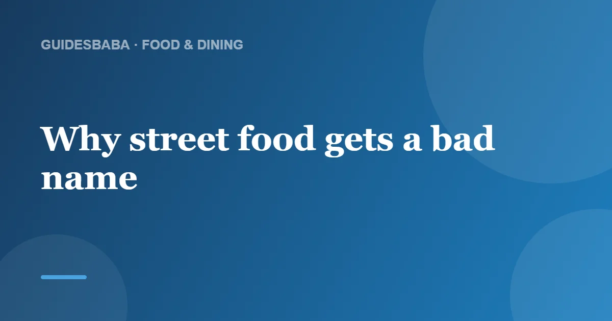 Is street food safe in Asia? — GuidesBaba