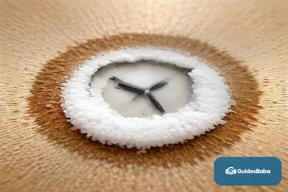 Trim excess salt gently