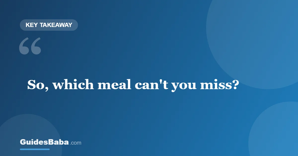 If I visit your country, what's the one meal I shouldn't miss? — GuidesBaba