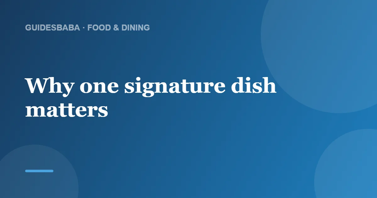 If I visit your country, what's the one meal I shouldn't miss? — GuidesBaba