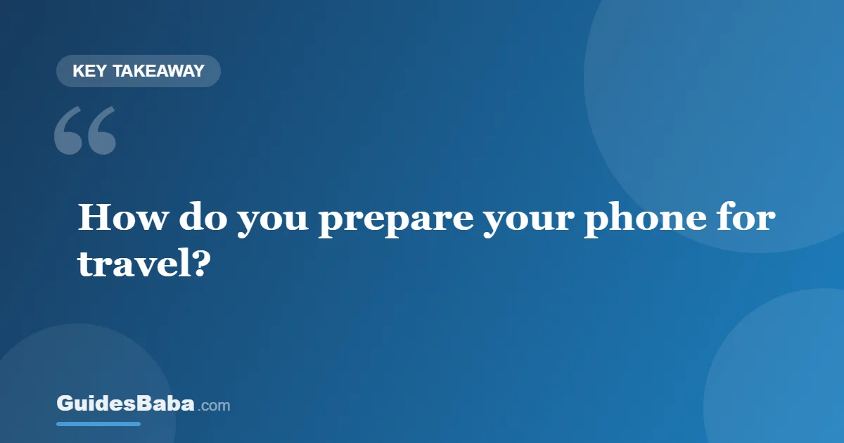How to Prepare Your Phone for International Travel — GuidesBaba