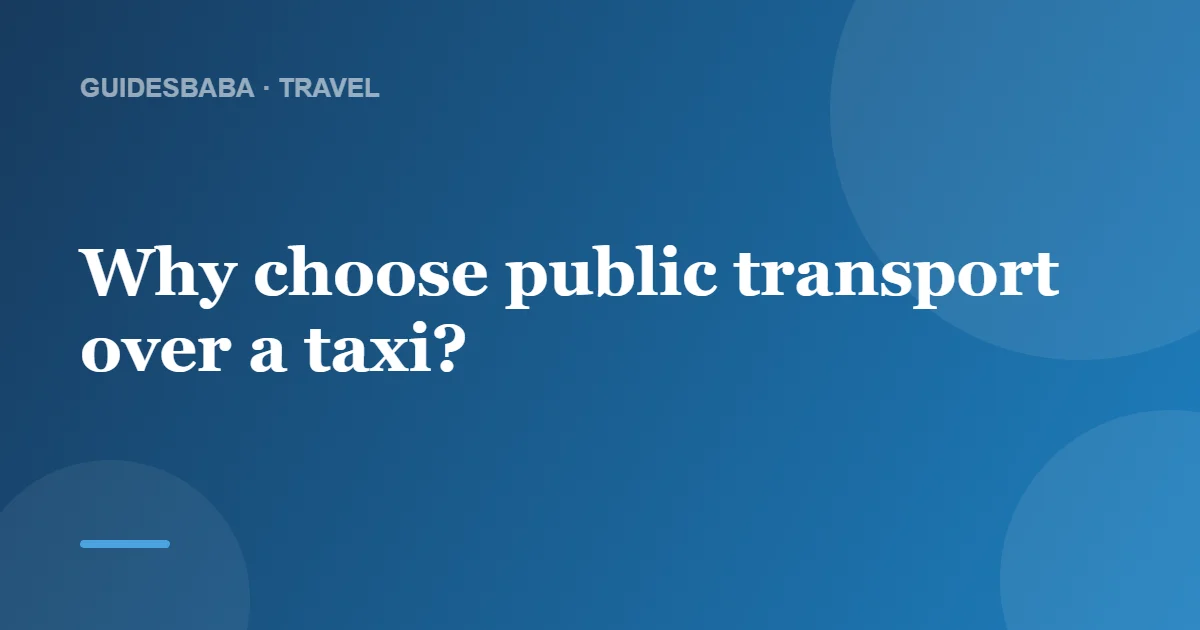 Public Transportation from the Airport — GuidesBaba