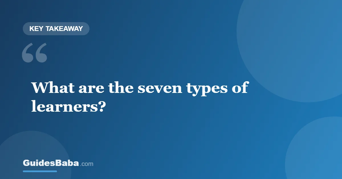 7 Types of Learners (And How They Learn Best) — GuidesBaba