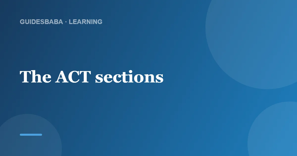 What Is an ACT Study Guide? — GuidesBaba