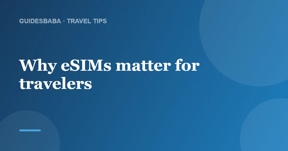 What is an eSIM? — GuidesBaba