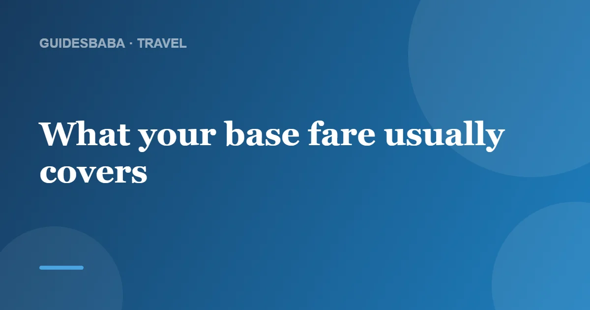 What Exactly Is Included in a Cruise Fare? — GuidesBaba