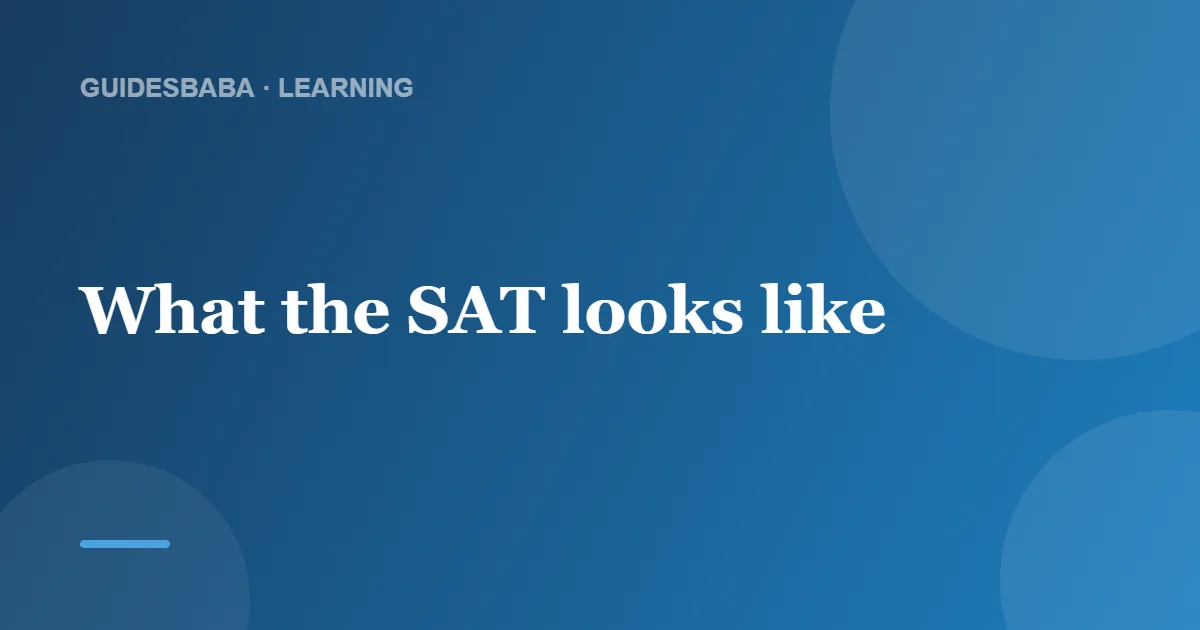 What Is a SAT Study Guide? — GuidesBaba