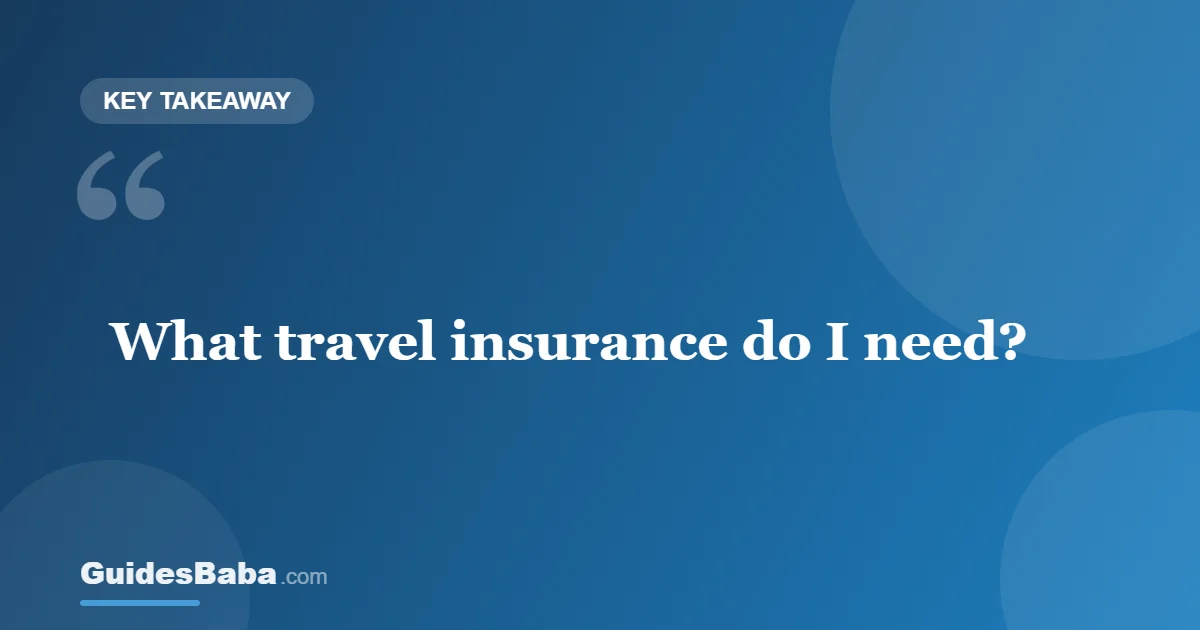 What Travel Insurance Do I Need? (A Simple Guide) — GuidesBaba