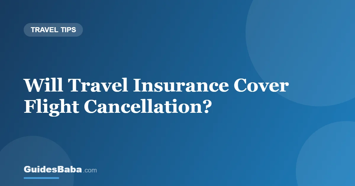 Will Travel Insurance Cover Flight Cancellation? — GuidesBaba