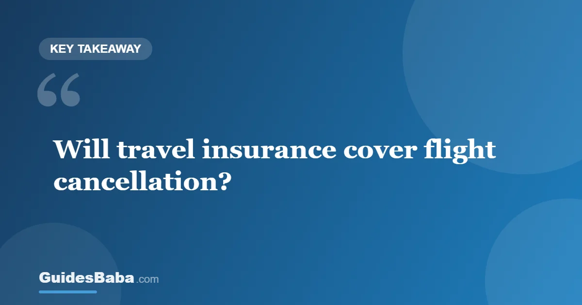 Will Travel Insurance Cover Flight Cancellation? — GuidesBaba