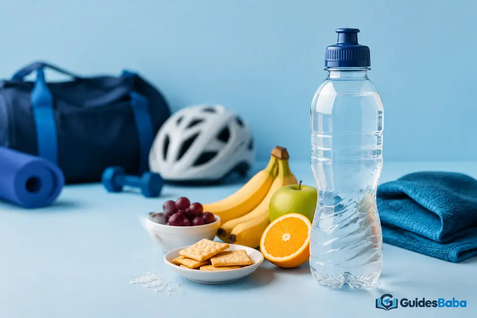 A sports drink and exercise hydration supplies