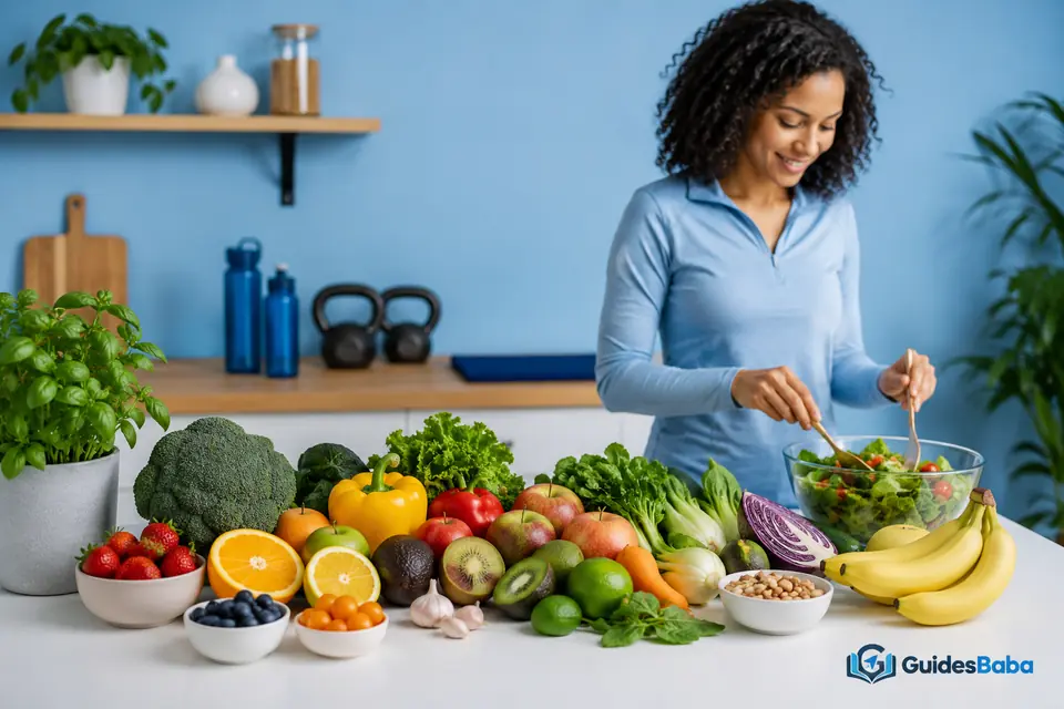 Colorful fruits and vegetables