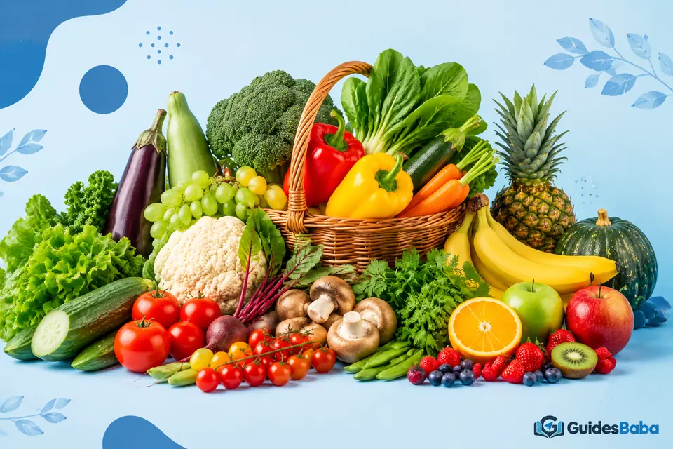 Colorful vegetables and fruit