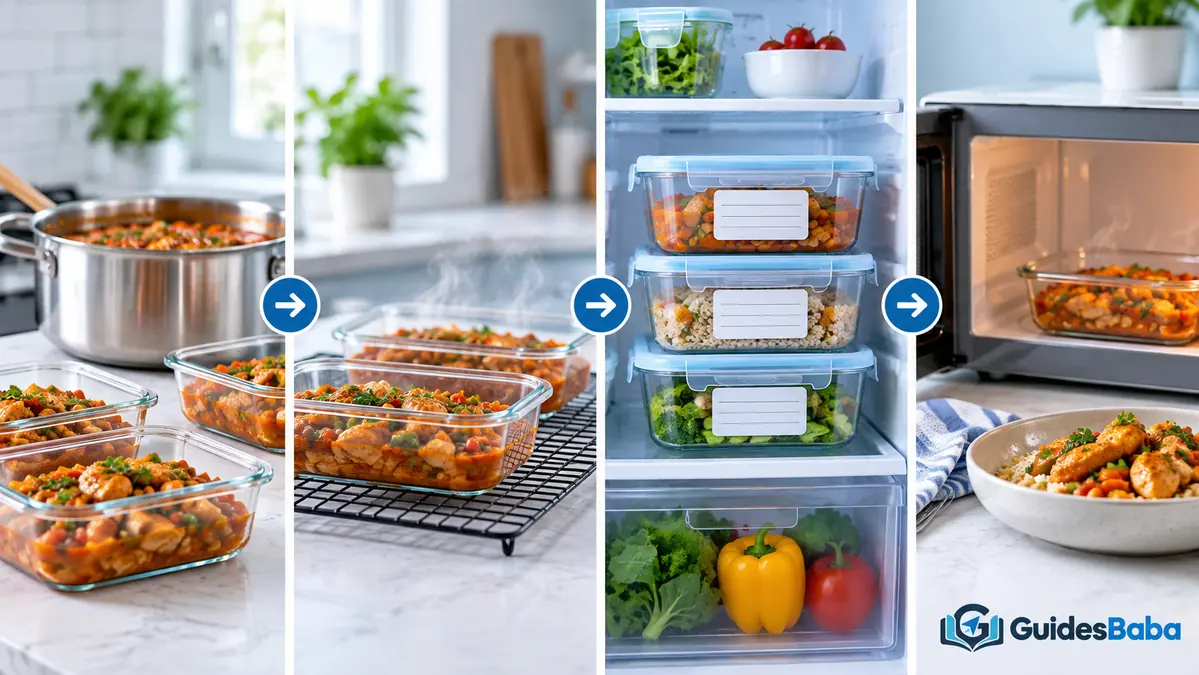 How should cooked food be stored safely? body guide image 5