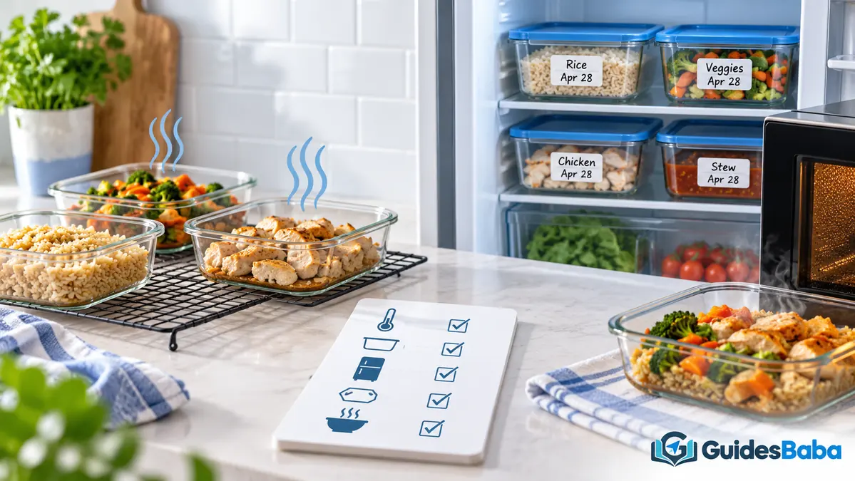 How should cooked food be stored safely? body guide image 6