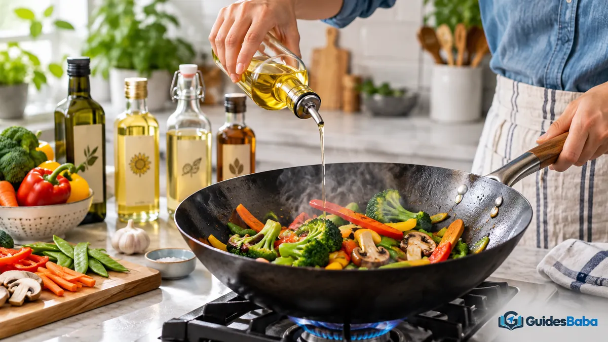 cooking oils best different methods: stir frying