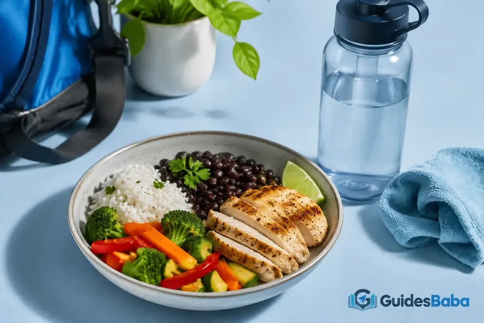 A balanced meal after exercise