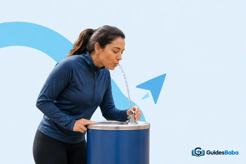 Taking a hydration break during exercise