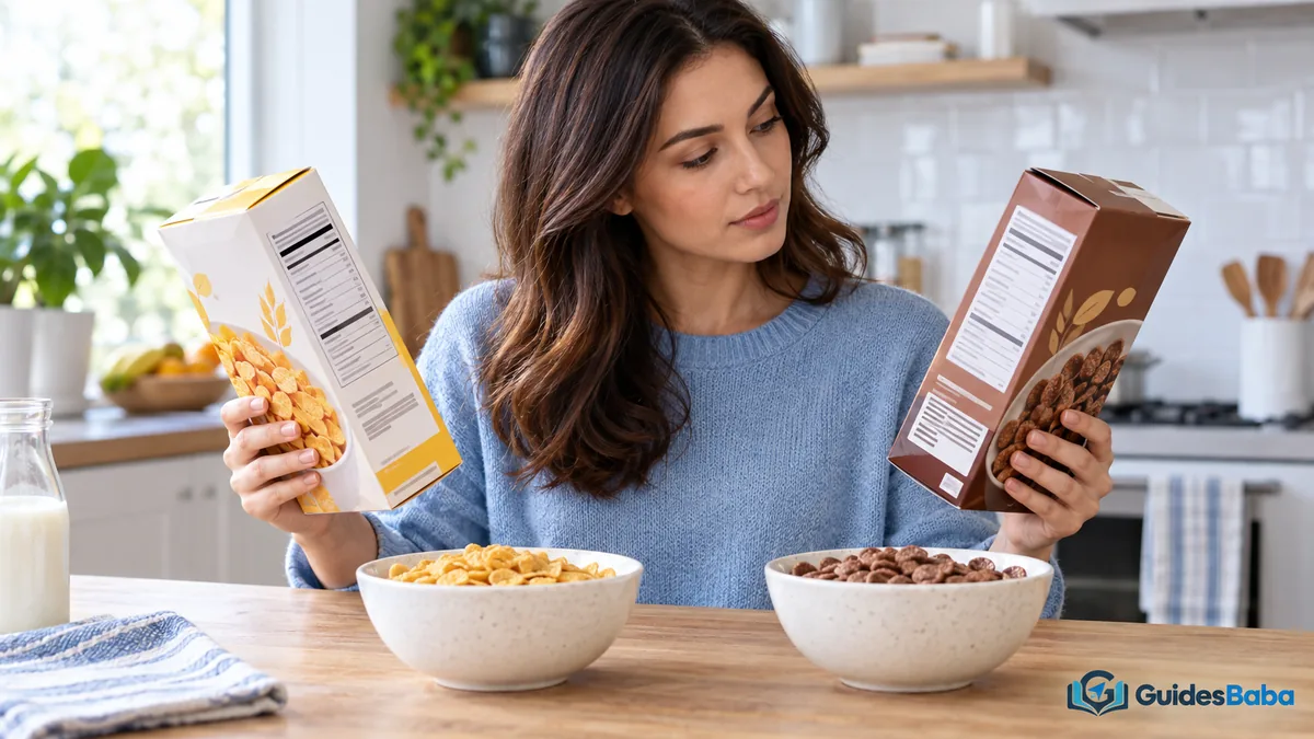 find added sugar food label: breakfast cereal