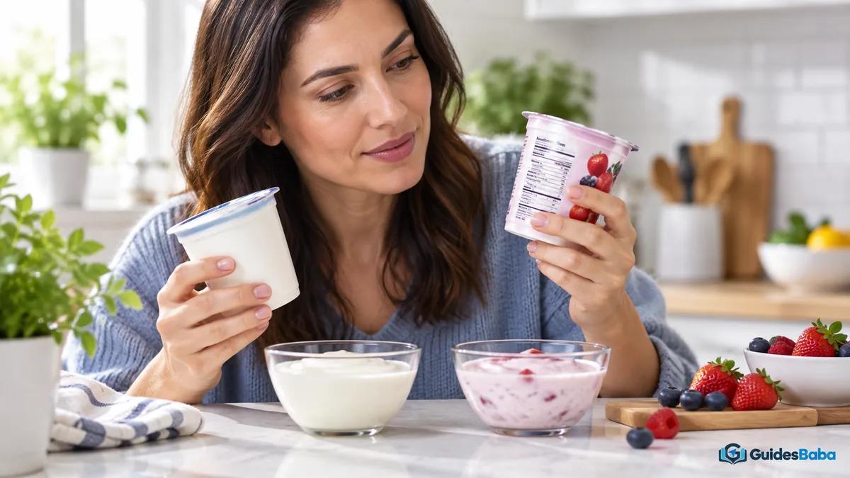 find added sugar food label: flavored yogurt