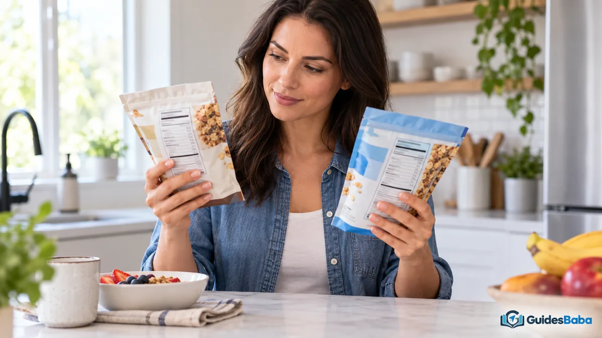 find added sugar food label: compare similar products