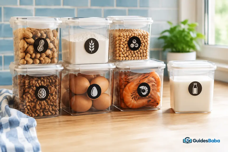 Separating allergen foods during home storage