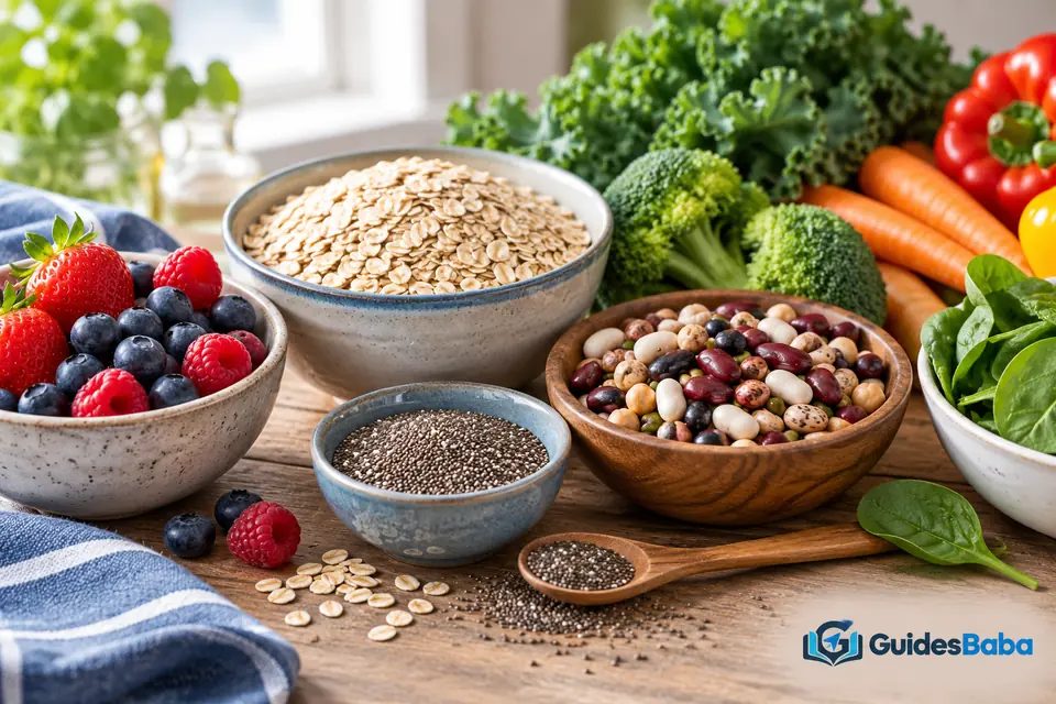 foods flatten stomach fast fiber foods