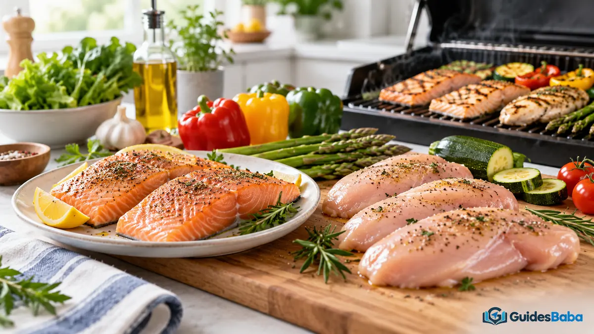grilling healthier than frying: choose lean protein