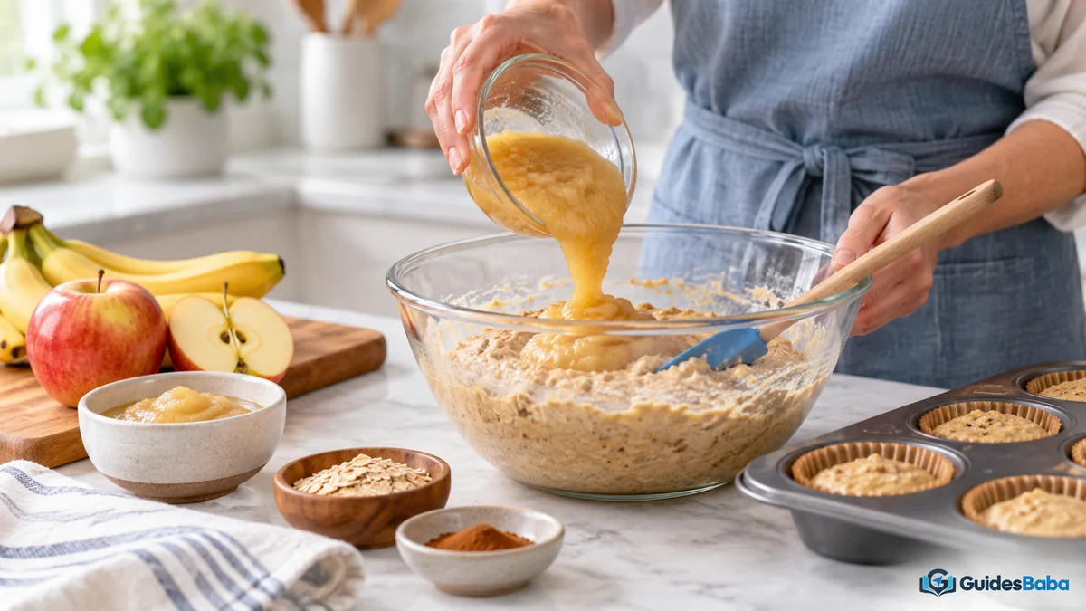 healthy ingredient substitutions: fruit puree baking