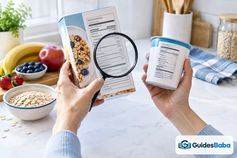 identify added sugar food label kitchen context
