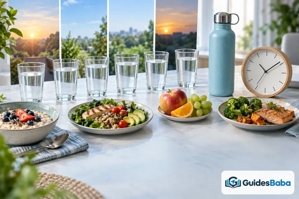 much water drink each day side by side comparison