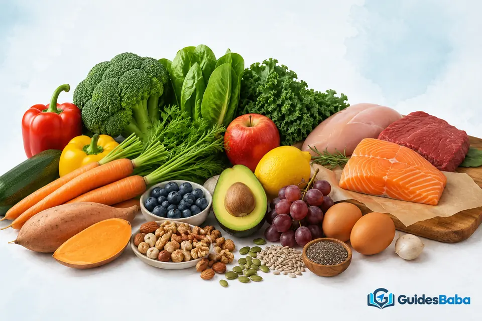 Foods commonly included in a Paleo diet