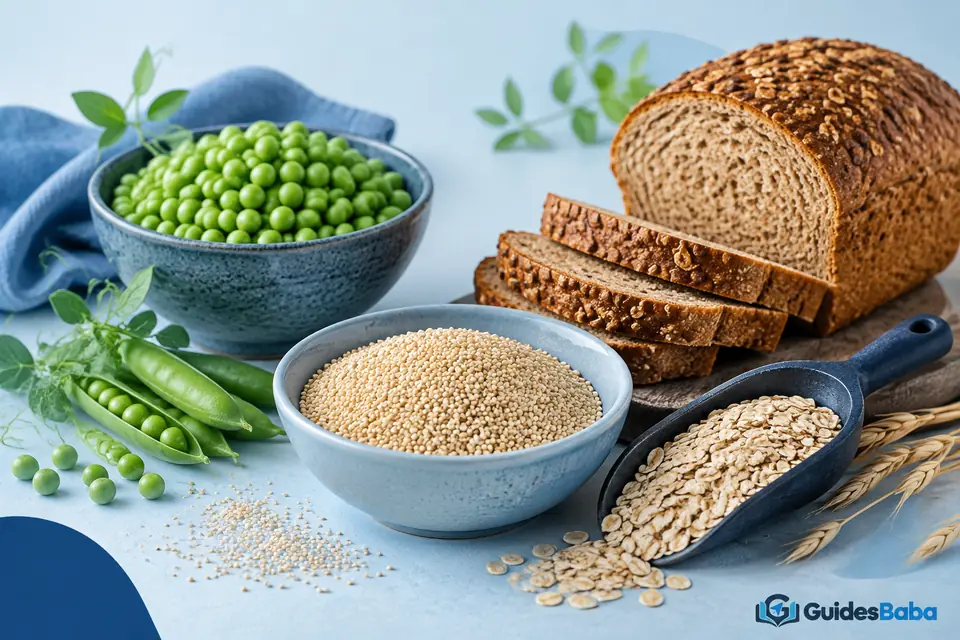 Whole grains and peas for varied meals