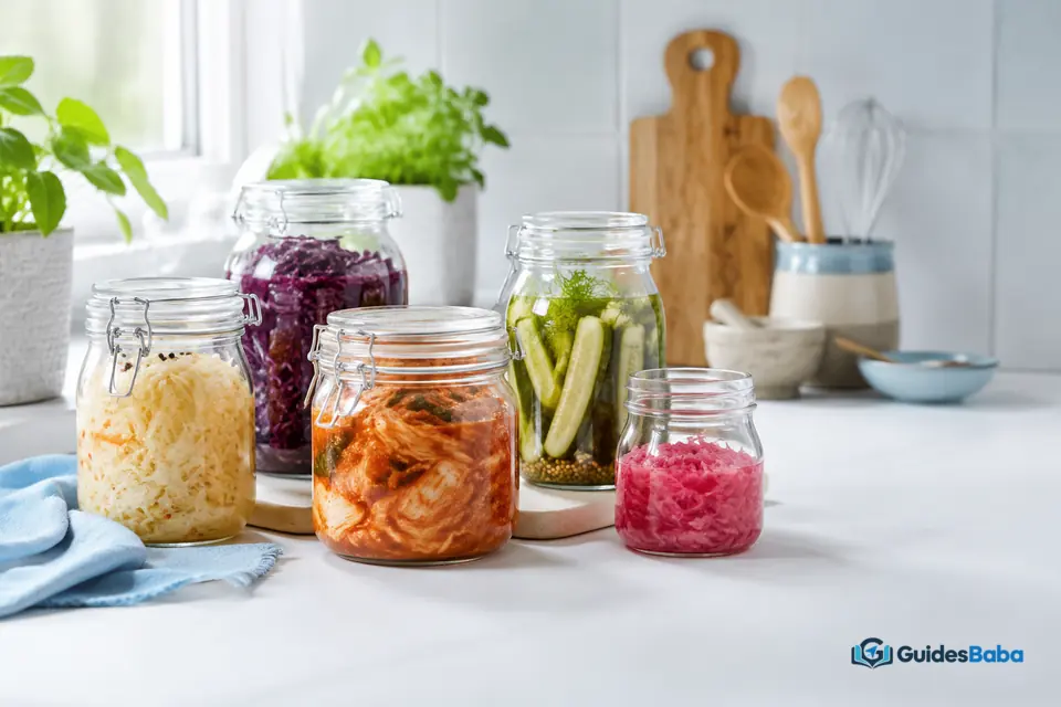 Fermented foods containing probiotics