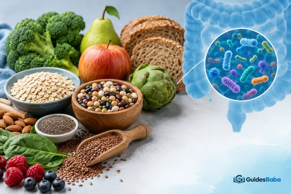 Prebiotic fibre feeding gut bacteria